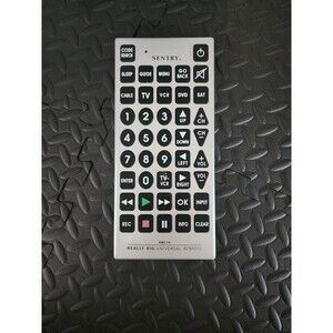 Sentry RMC10 Big Button Universal TV Remote Control Easy Large Buttons...